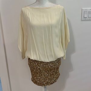 Parker Gold Sequin Dress